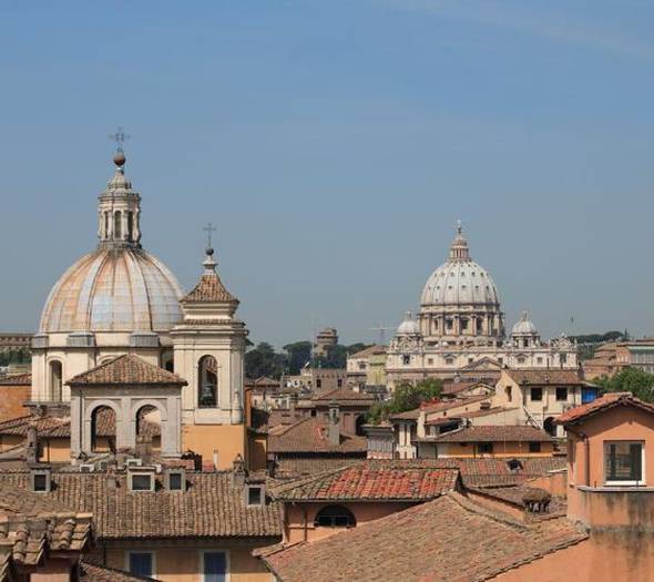 Magnífica terraza en la azotea Hotel Genio Roma